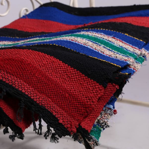 Vintage hand woven cotton runner