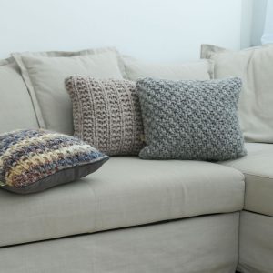 wool knitted pillow