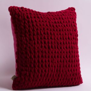 red comfortable pillow