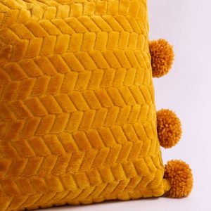 yellow soft cushion