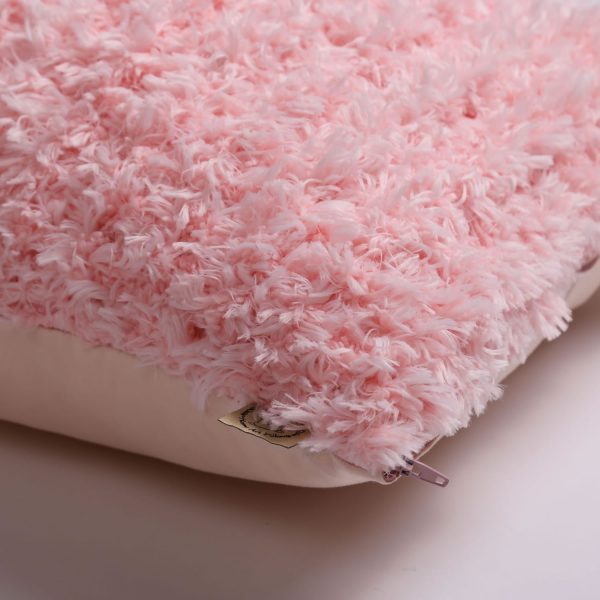 fluffy candy pink pillow