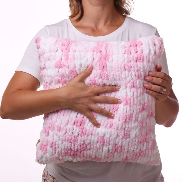 pink melange cushion