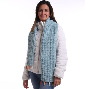 hand knitted women winter scarf