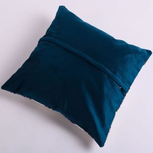 blue velvet pillow