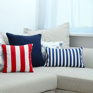 sea blue accent pillow