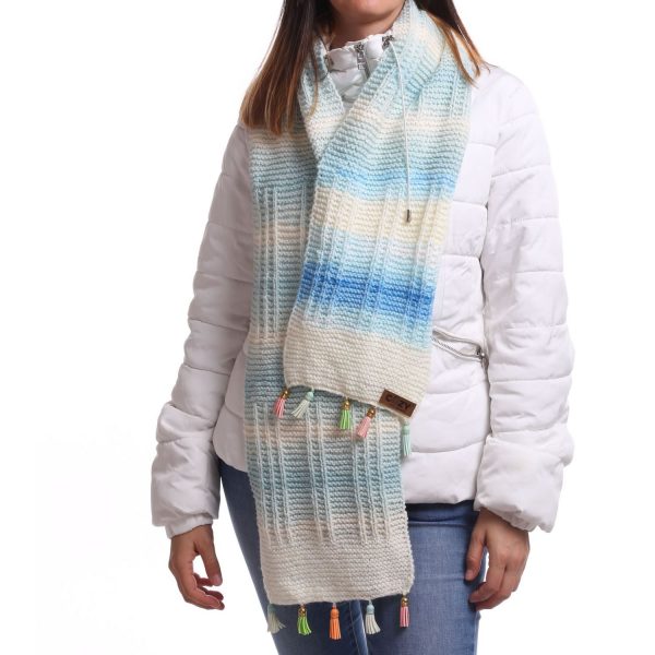 Blue melange handmade scarf
