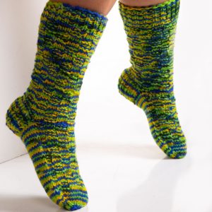Grey & Multi Hand Knitted Woolen Winter Socks – SAAGAH