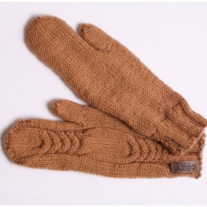 Designer brown gloves