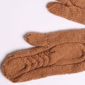 Designer brown gloves