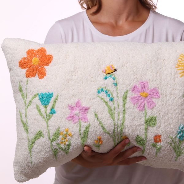 floral garden pillow