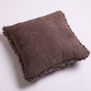 gray fluffy pillow
