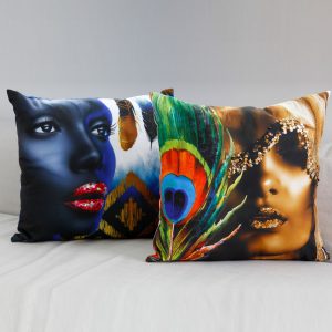 lady sequins pillow