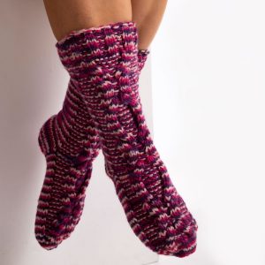 Multi color wool socks
