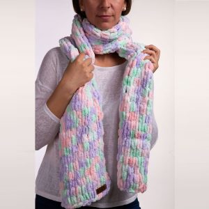 multi color textured scarf