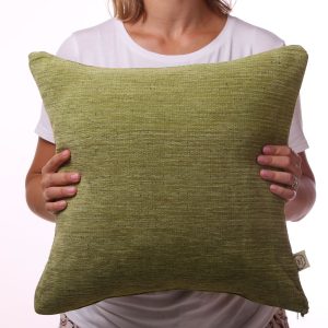 textured green pillow