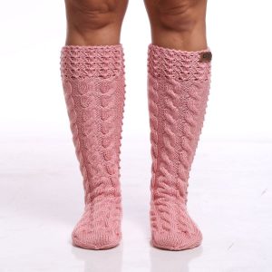 Pastel pink fashion socks