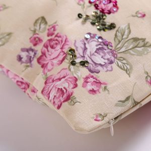 pink floral pillow