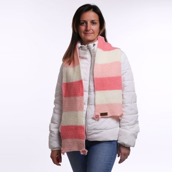 candy pink stripes scarf