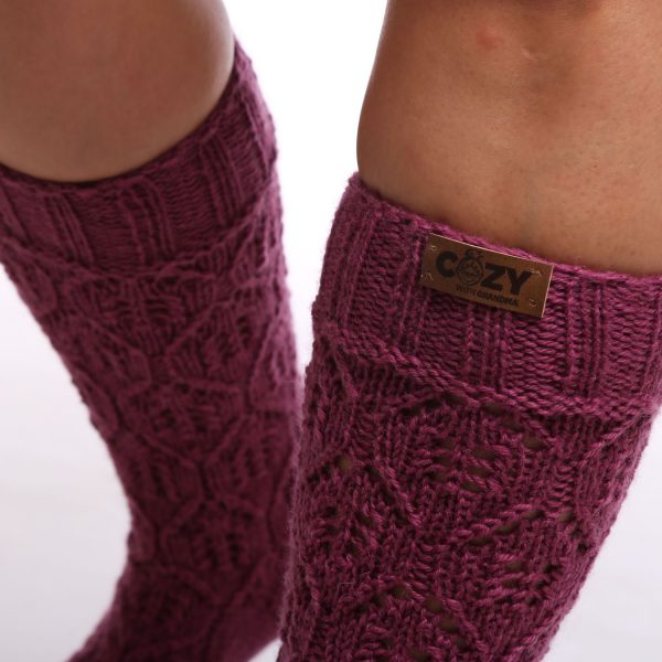 Purple wool socks