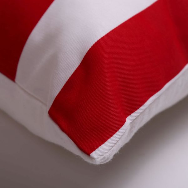 red stripes pillow