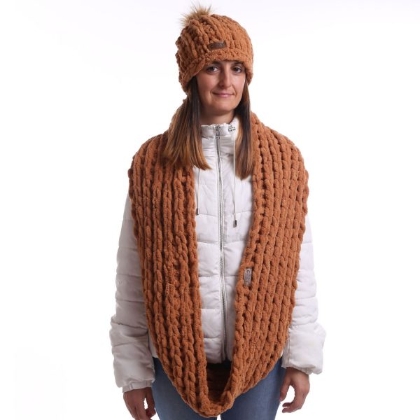 brown infinity scarf
