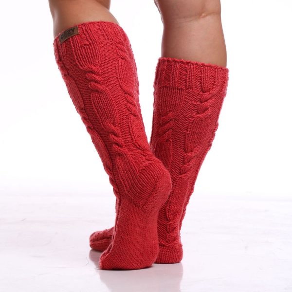 Watermelon knitted socks