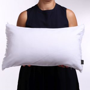 white boho cushion