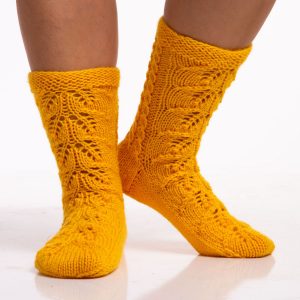 Wool yellow socks
