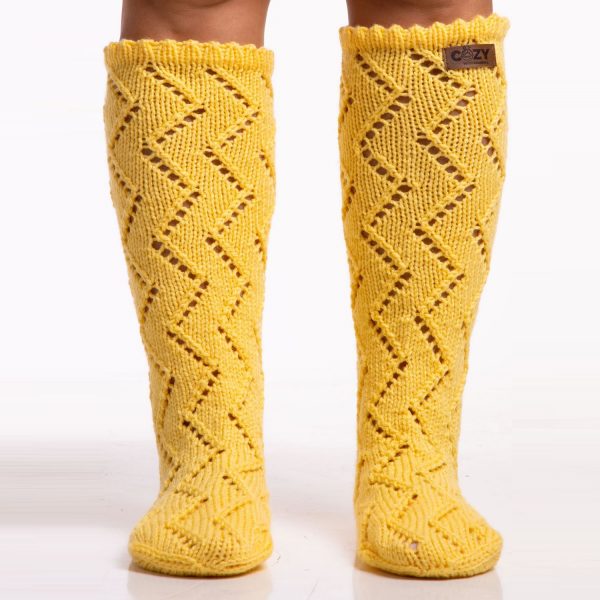 Handmade yellow socks