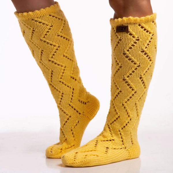Handmade yellow socks