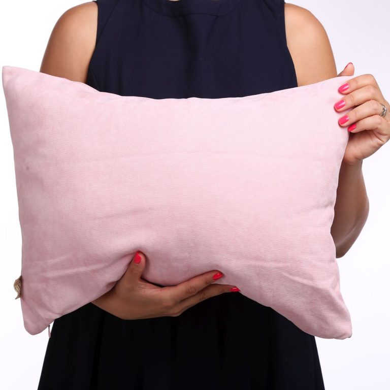 pink plush throw pillow