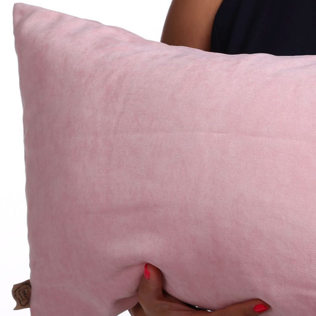 pink plush throw pillow