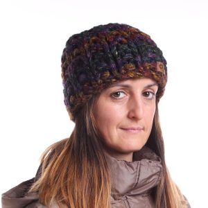 wool multi color winter hat