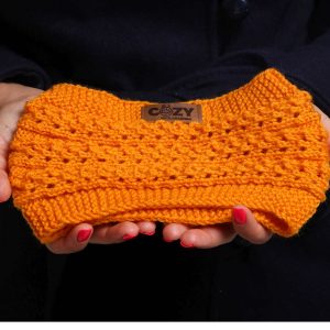 orange headband soft yarn