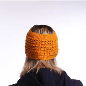 orange headband soft yarn