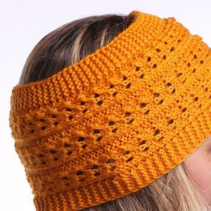 orange headband knit