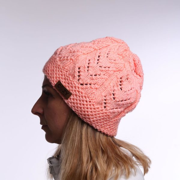 cute peach winter hat