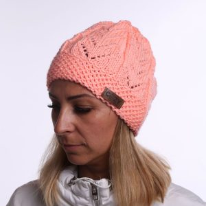 pink knit hat