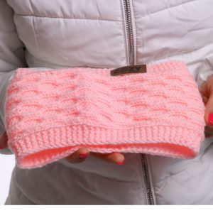 candy pink winter headband