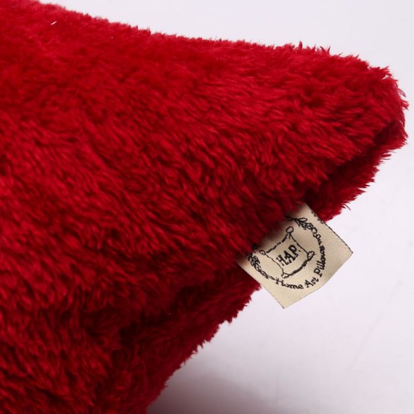 red textured pillow