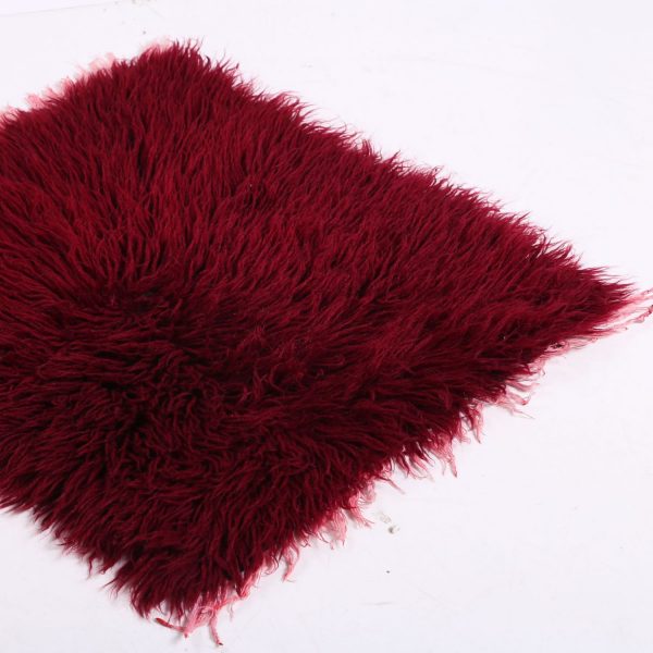 fluffy hand woven wool chair pad