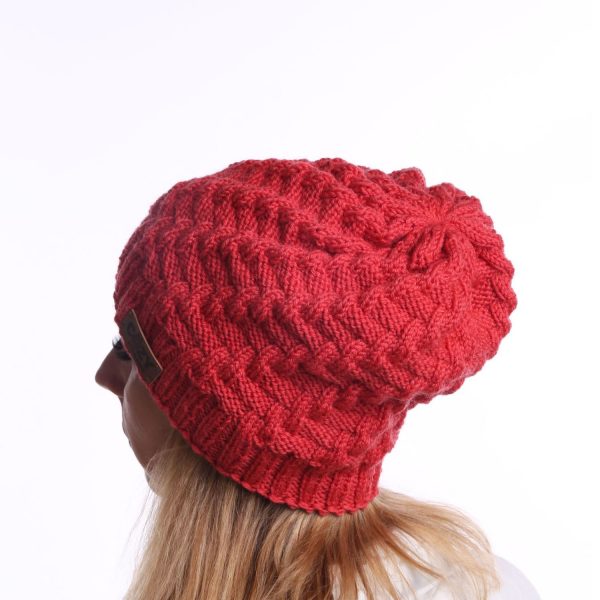 wool hand knit hat