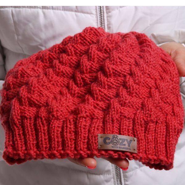 wool hand knit hat