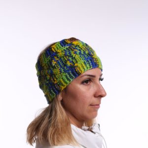 Multi color wool knit headband