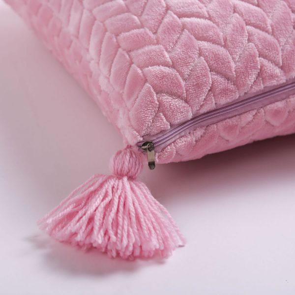 pink tassels pillow